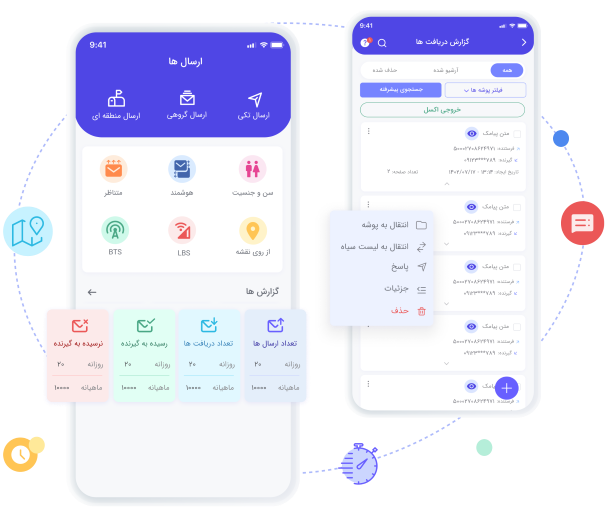 پنل گزارش گیری اپلیکیشن نیازپرداز